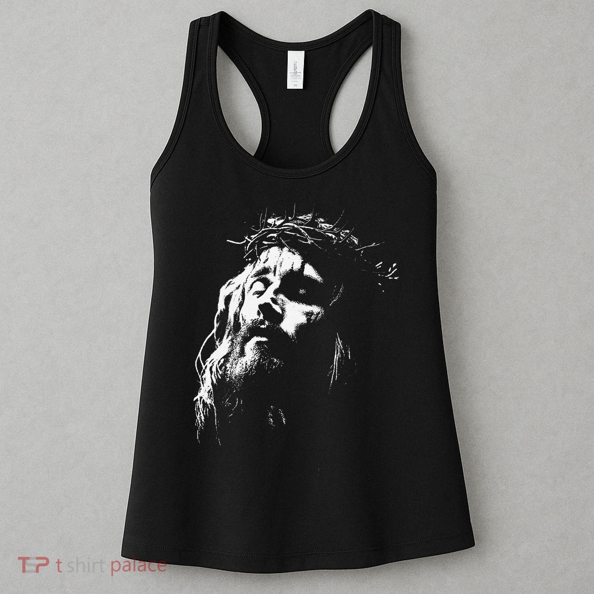 Jesus Christ Face Christian Gospel Religious Bible Women's Tank Top