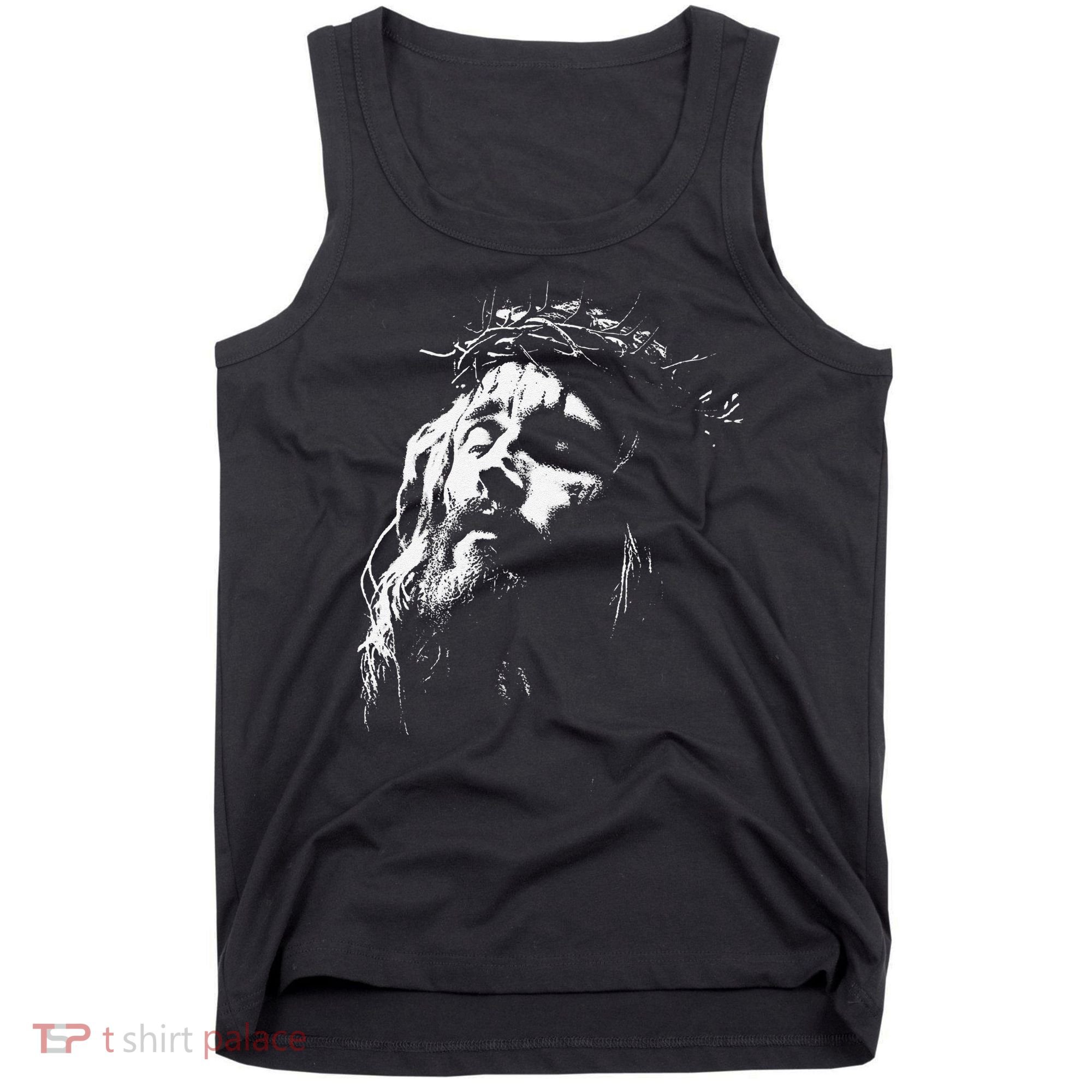 Jesus Christ Face Christian Gospel Religious Bible Tank Top