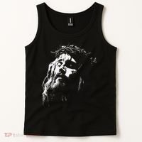 Jesus Christ Face Christian Gospel Religious Bible Tank Top thumb 2