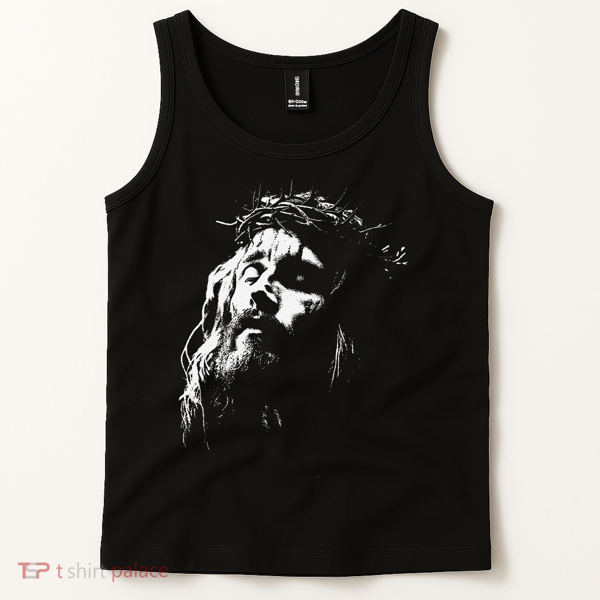 Jesus Christ Face Christian Gospel Religious Bible Tank Top