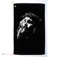 Jesus Christ Face Christian Gospel Religious Bible Golf Towel thumb 0