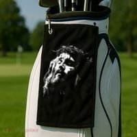 Jesus Christ Face Christian Gospel Religious Bible Golf Towel thumb 2