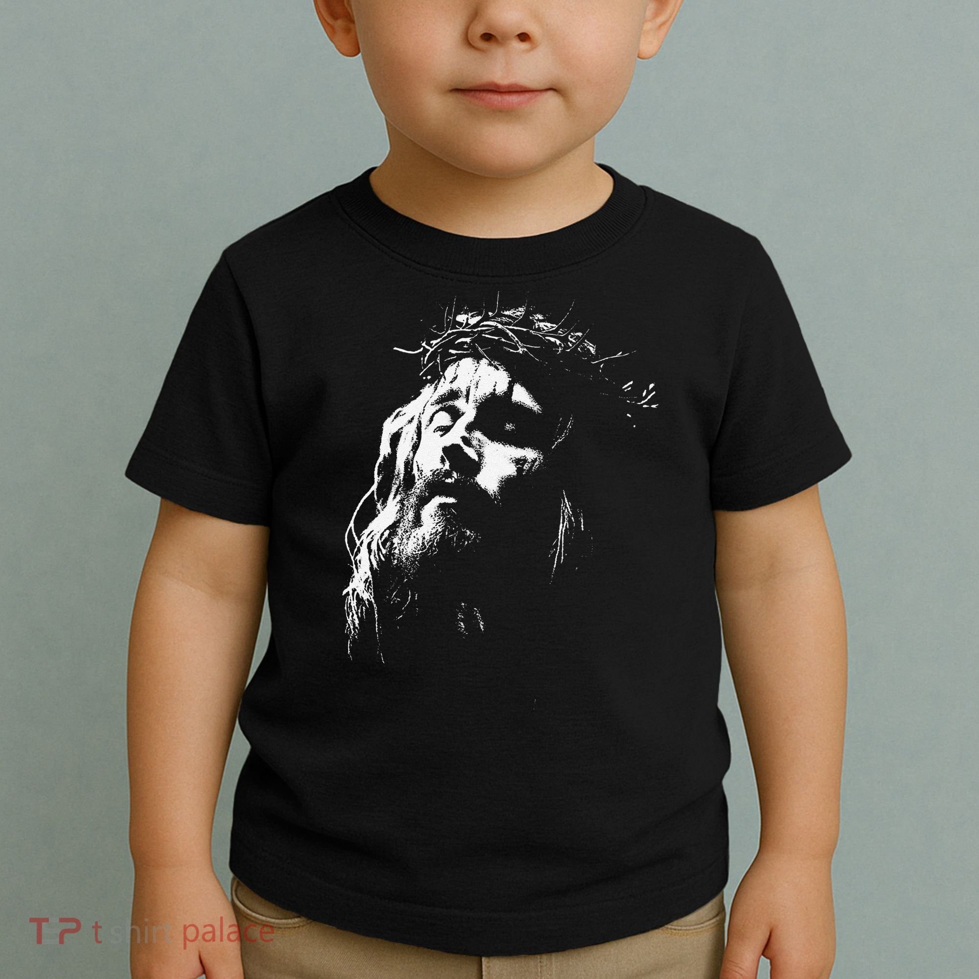 Jesus Christ Face Christian Gospel Religious Bible Toddler T-Shirt