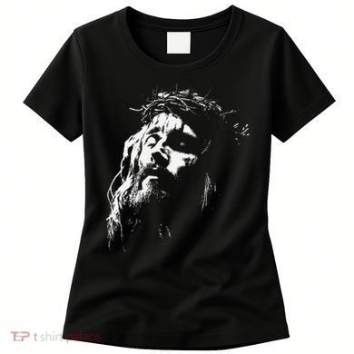 Jesus Christ Face Christian Gospel Religious Bible Women's T-Shirt