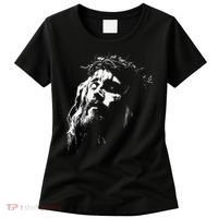 Jesus Christ Face Christian Gospel Religious Bible Women's T-Shirt thumb 0