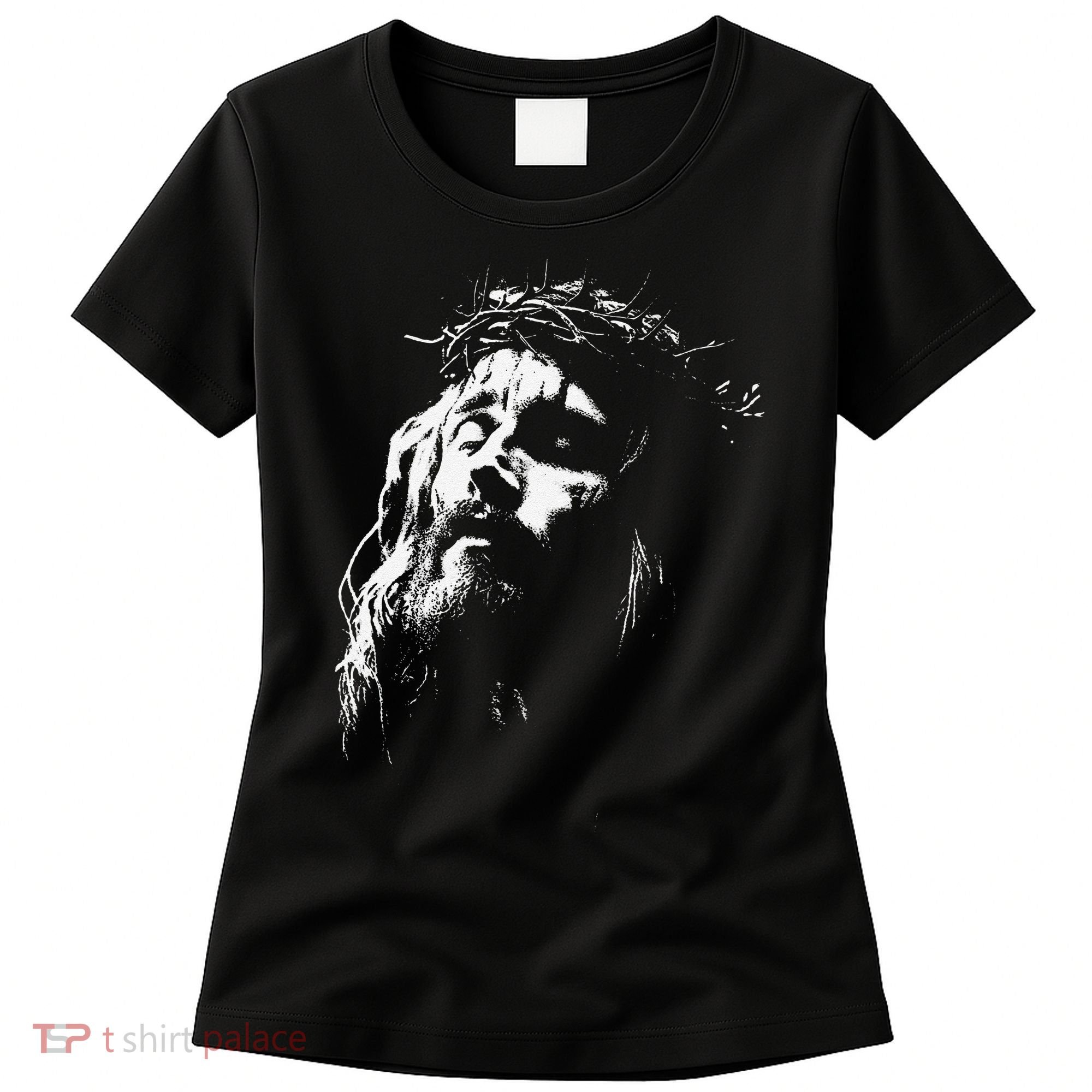 Jesus Christ Face Christian Gospel Religious Bible Women's T-Shirt