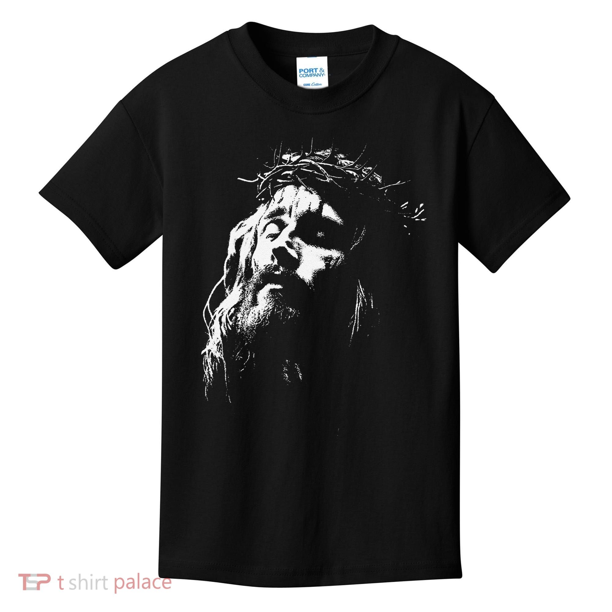 Jesus Christ Face Christian Gospel Religious Bible Kids T-Shirt