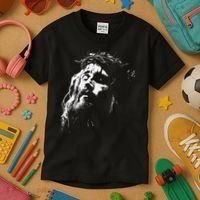 Jesus Christ Face Christian Gospel Religious Bible Kids T-Shirt thumb 3