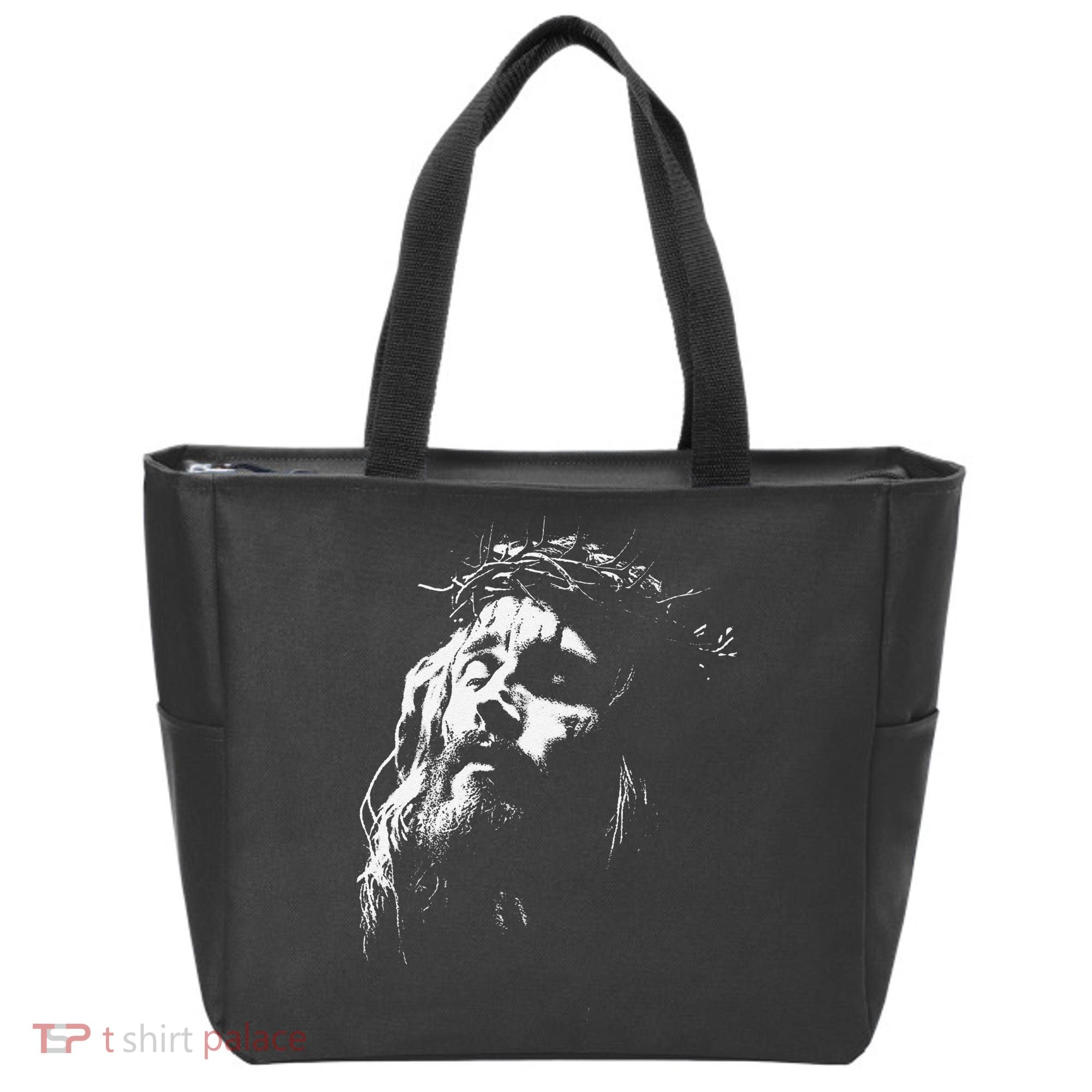Jesus Christ Face Christian Gospel Religious Bible Tote Bag