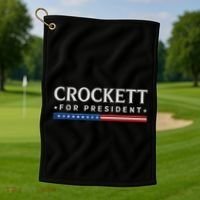 Jasmine Crockett For President 2028 Usa Election Golf Towel thumb 1