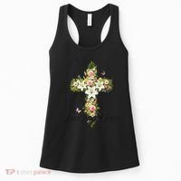 Jesus Christian Flower Wildflower Women's Tank Top thumb 0