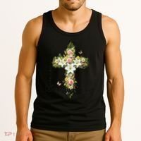 Jesus Christian Flower Wildflower Tank Top thumb 3