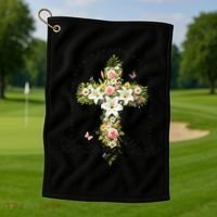 Jesus Christian Flower Wildflower Golf Towel thumb 1