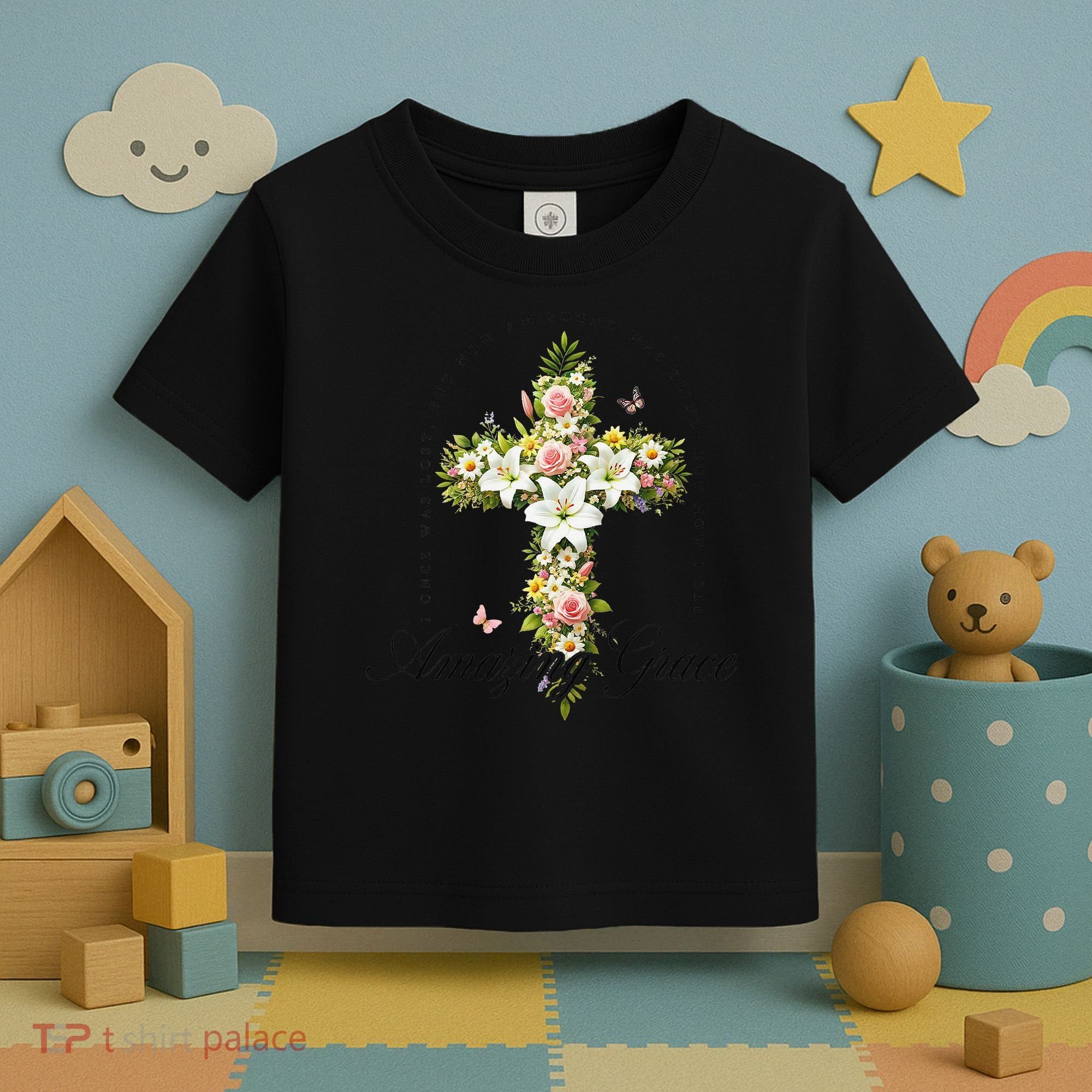 Jesus Christian Flower Wildflower Toddler T-Shirt