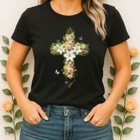 Jesus Christian Flower Wildflower Women's T-Shirt thumb 2