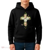 Jesus Christian Flower Wildflower Kids Hoodie thumb 4