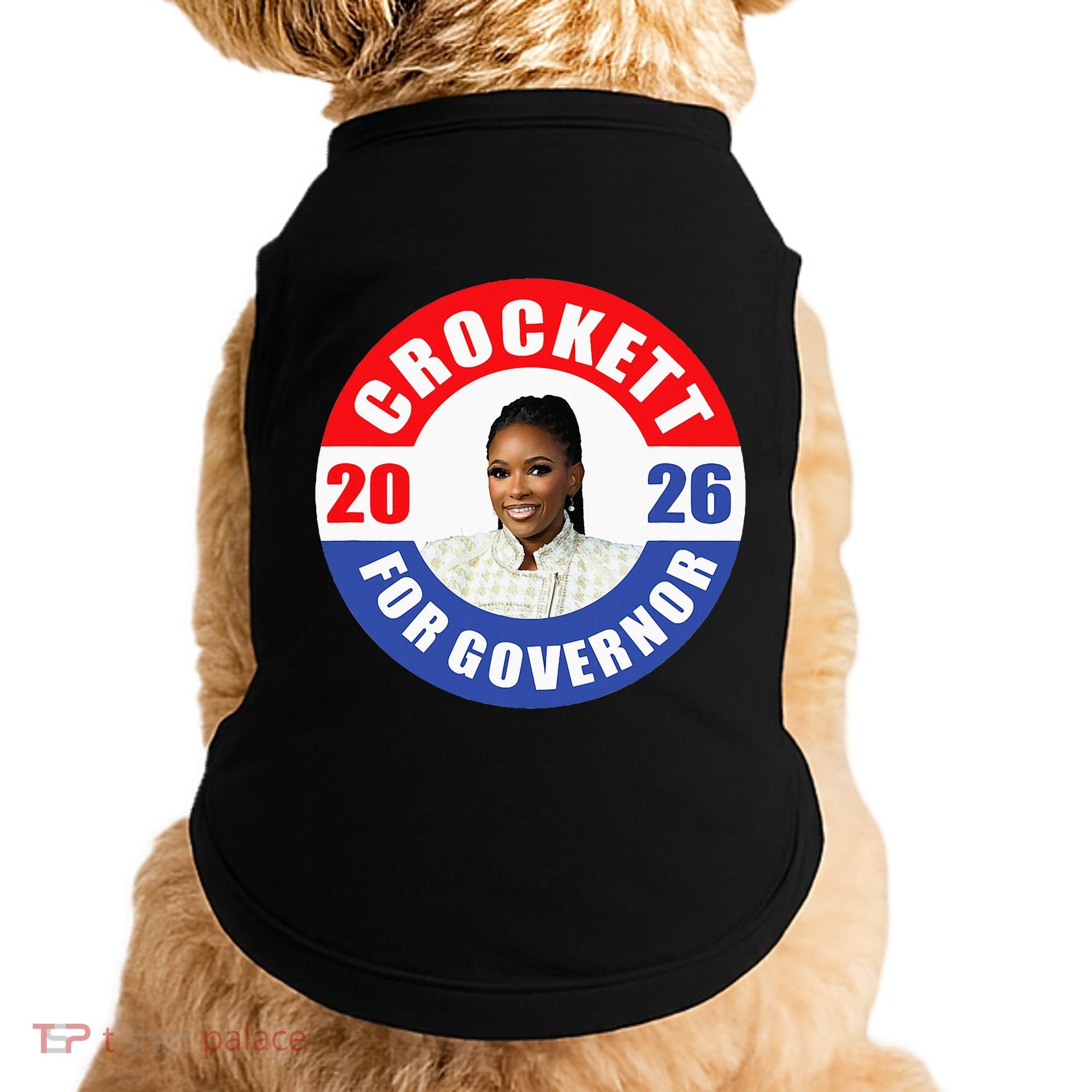 Jasmine Crockett For Democrat Texas Governor 2026 Vote Blue Doggie Tank
