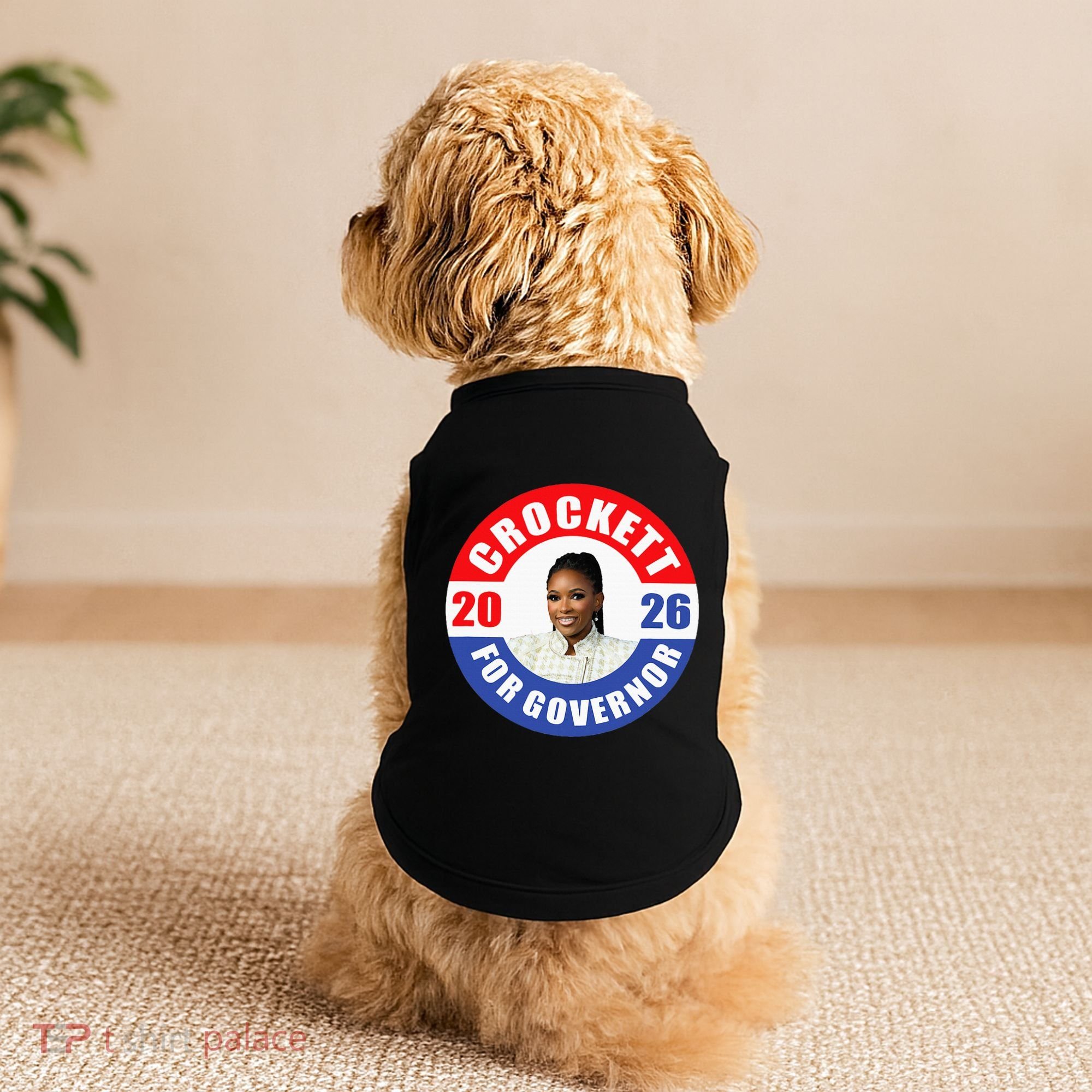 Jasmine Crockett For Democrat Texas Governor 2026 Vote Blue Doggie Tank