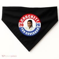 Jasmine Crockett For Democrat Texas Governor 2026 Vote Blue USA-Made Doggie Bandana thumb 0