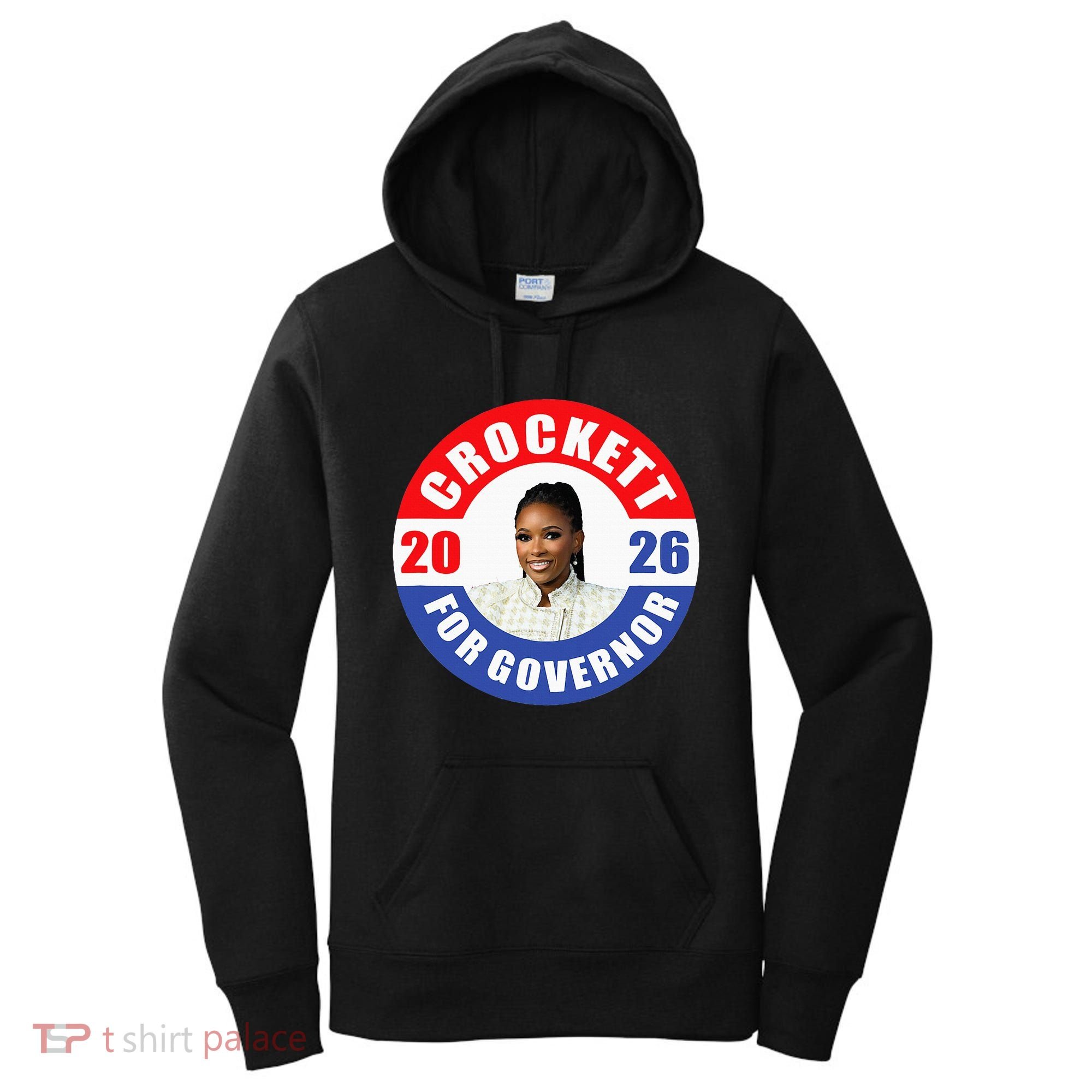 Jasmine Crockett For Democrat Texas Governor 2026 Vote Blue Women's Hoodie