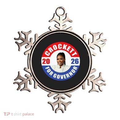 Jasmine Crockett For Democrat Texas Governor 2026 Vote Blue Ornament
