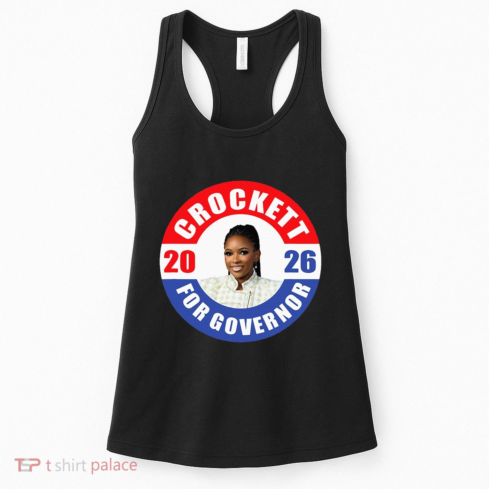 Jasmine Crockett For Democrat Texas Governor 2026 Vote Blue Women's Tank Top
