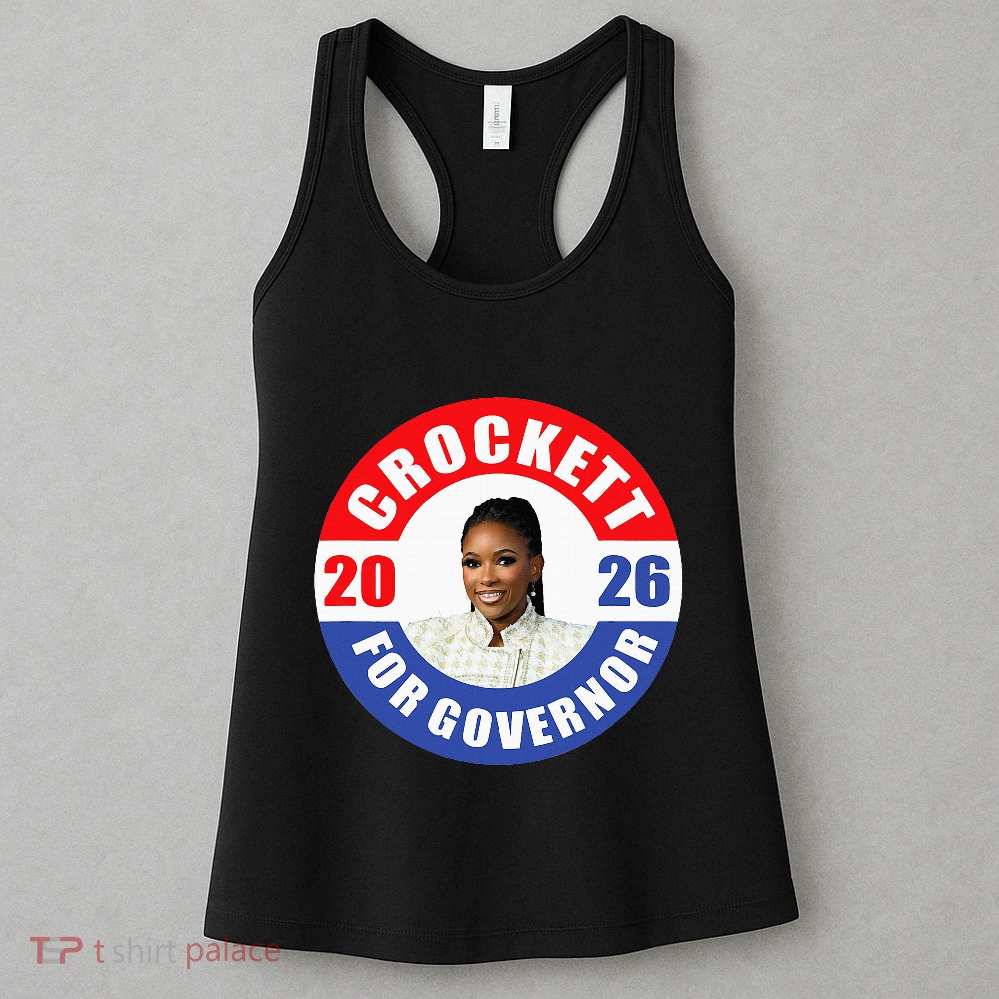 Jasmine Crockett For Democrat Texas Governor 2026 Vote Blue Women's Tank Top