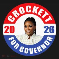Jasmine Crockett For Democrat Texas Governor 2026 Vote Blue Baby Bodysuit thumb 2