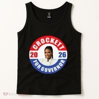 Jasmine Crockett For Democrat Texas Governor 2026 Vote Blue Tank Top thumb 2