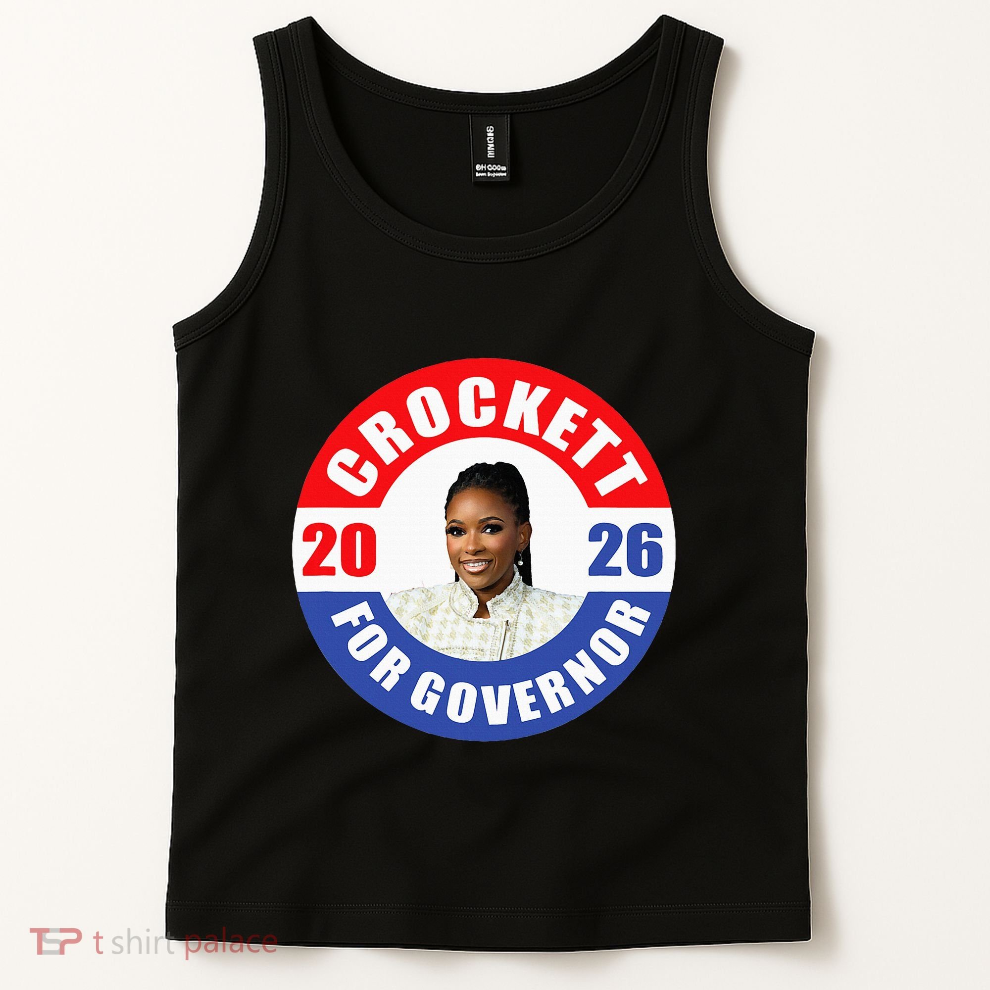 Jasmine Crockett For Democrat Texas Governor 2026 Vote Blue Tank Top