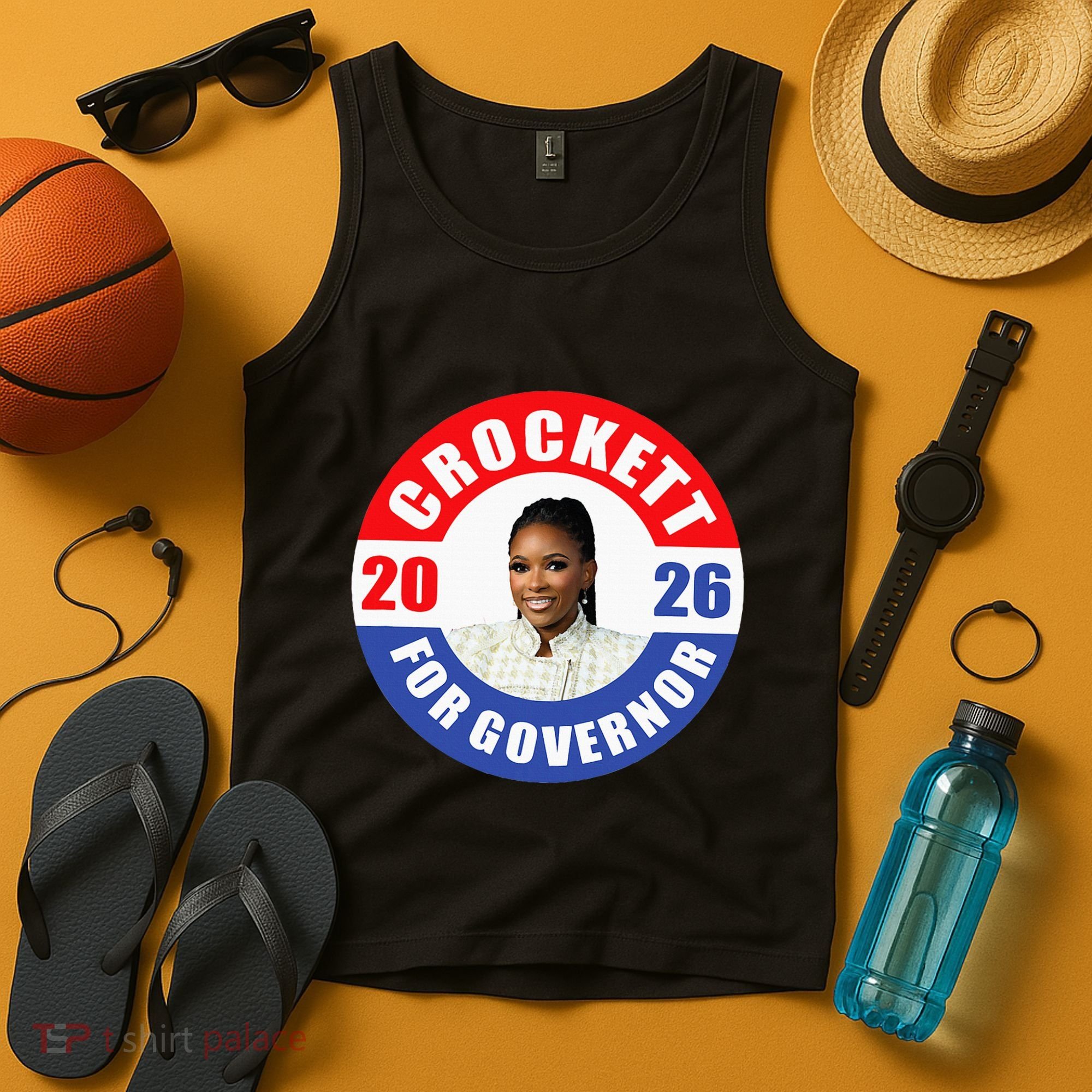Jasmine Crockett For Democrat Texas Governor 2026 Vote Blue Tank Top