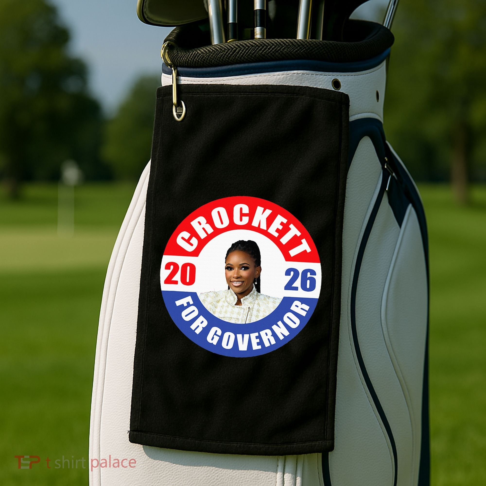 Jasmine Crockett For Democrat Texas Governor 2026 Vote Blue Golf Towel