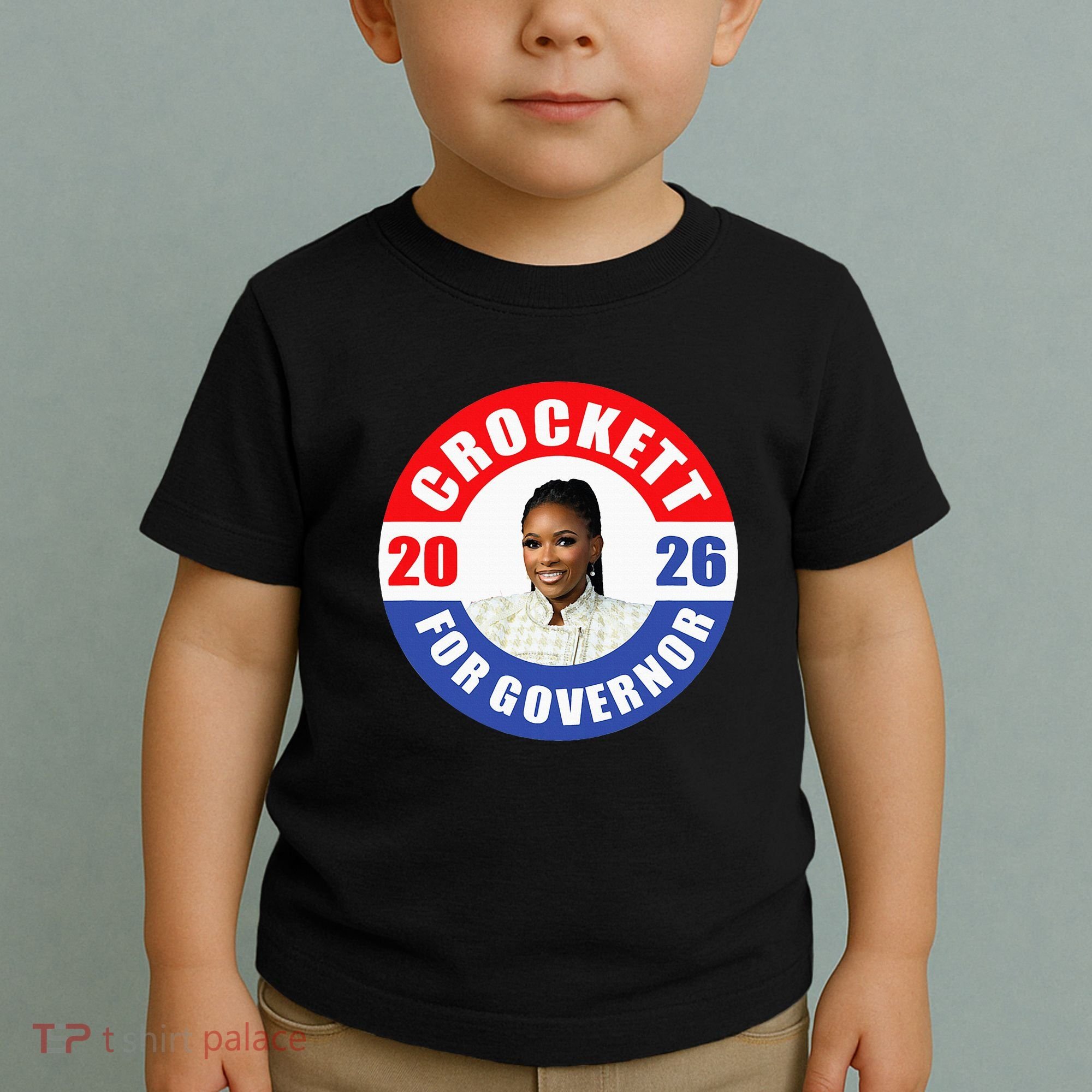 Jasmine Crockett For Democrat Texas Governor 2026 Vote Blue Toddler T-Shirt