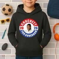 Jasmine Crockett For Democrat Texas Governor 2026 Vote Blue Kids Hoodie thumb 2