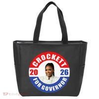 Jasmine Crockett For Democrat Texas Governor 2026 Vote Blue Tote Bag thumb 0