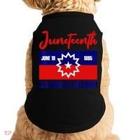 Juneteenth Celebrate Freedom Red White Blue Free Black Slave Doggie Tank thumb 0
