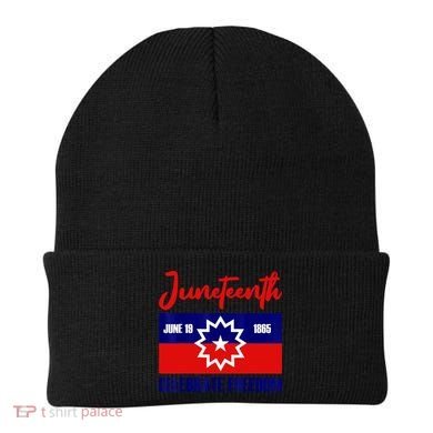Juneteenth Celebrate Freedom Red White Blue Free Black Slave Beanie