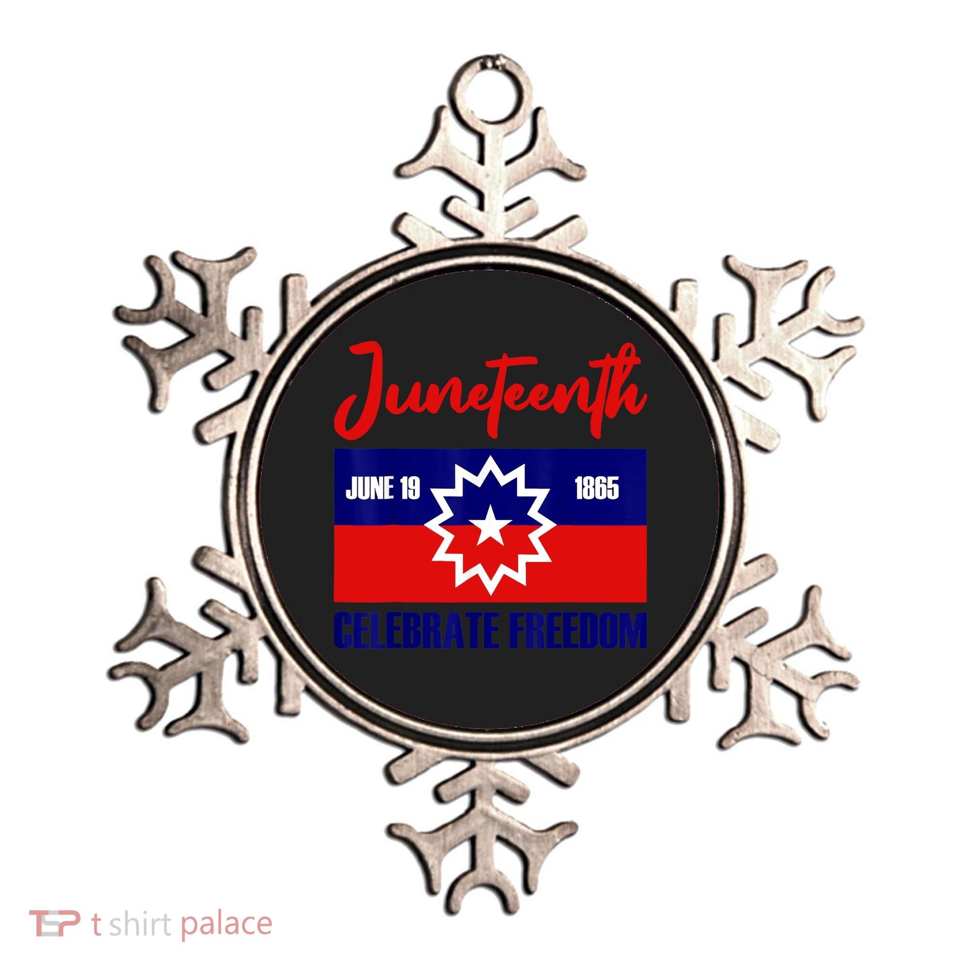 Juneteenth Celebrate Freedom Red White Blue Free Black Slave Ornament