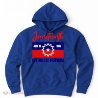 Juneteenth Celebrate Freedom Red White Blue Free Black Slave Hoodie thumb 0