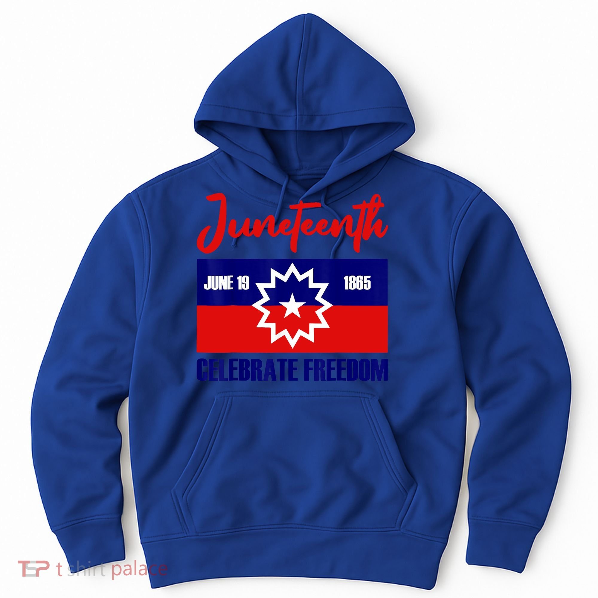 Juneteenth Celebrate Freedom Red White Blue Free Black Slave Hoodie