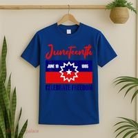 Juneteenth Celebrate Freedom Red White Blue Free Black Slave T-Shirt thumb 2