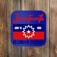 Juneteenth Celebrate Freedom Red White Blue Free Black Slave Coaster thumb 0