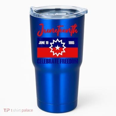 Juneteenth Celebrate Freedom Red White Blue Free Black Slave Tumbler