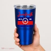 Juneteenth Celebrate Freedom Red White Blue Free Black Slave Tumbler thumb 2