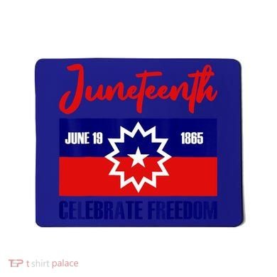Juneteenth Celebrate Freedom Red White Blue Free Black Slave Mousepad