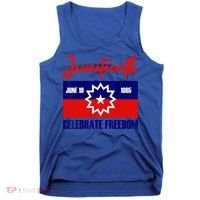 Juneteenth Celebrate Freedom Red White Blue Free Black Slave Tank Top thumb 0