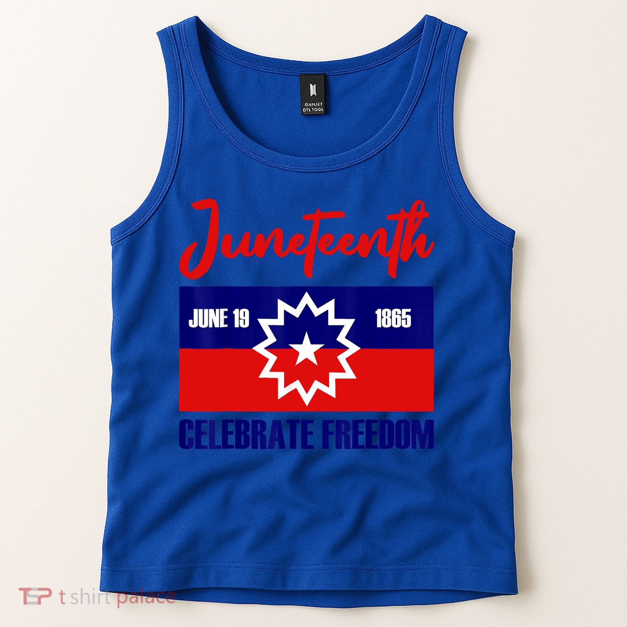 Juneteenth Celebrate Freedom Red White Blue Free Black Slave Tank Top