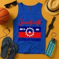 Juneteenth Celebrate Freedom Red White Blue Free Black Slave Tank Top thumb 4