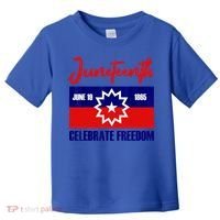 Juneteenth Celebrate Freedom Red White Blue Free Black Slave Toddler T-Shirt thumb 0