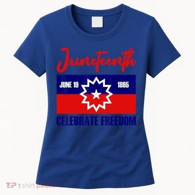Juneteenth Celebrate Freedom Red White Blue Free Black Slave Women's T-Shirt